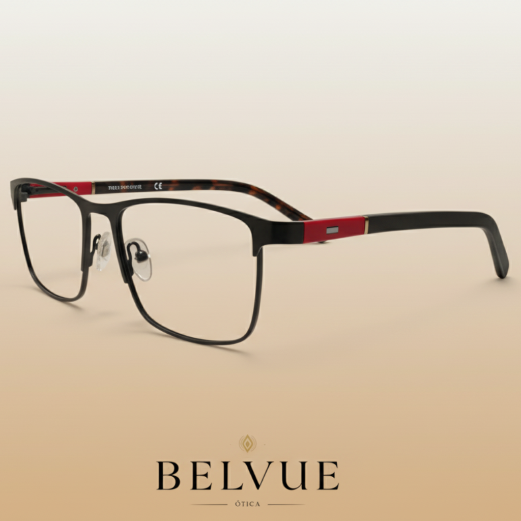 Retangular Preto Vermelho Monza – Belvue